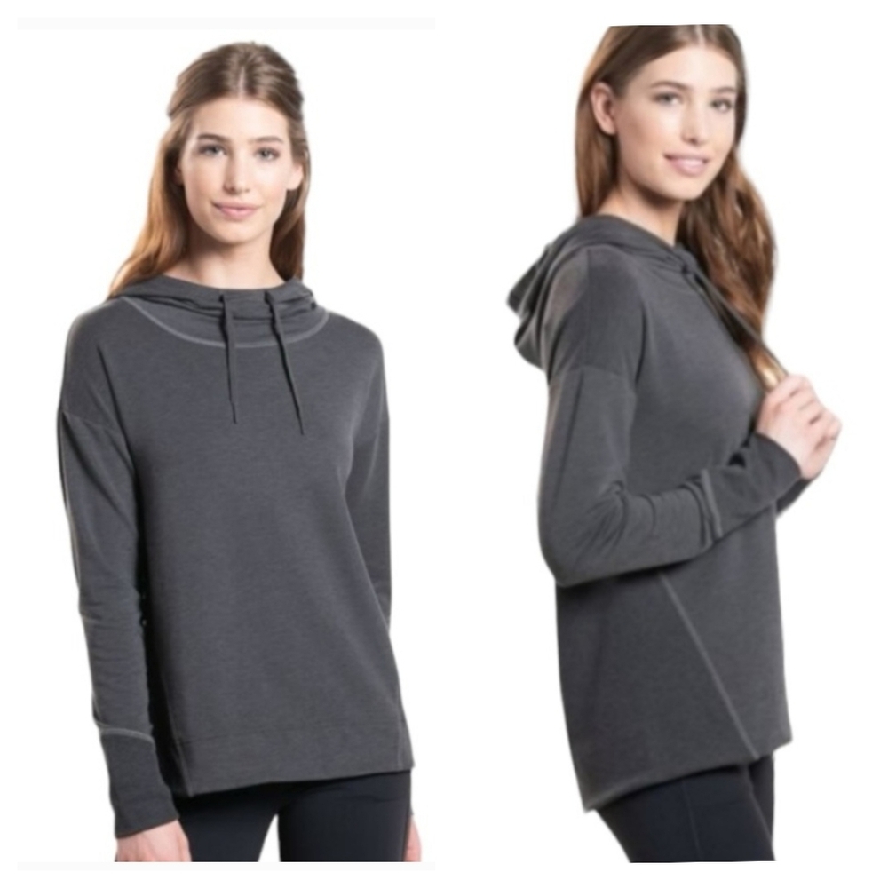 KUHL Rhea Cowl Neck Hoody Grey Pullover Style 8381 size XS